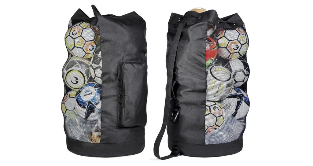 Fitdom Heavy Duty XL Soccer Mesh Equipment Ball Bag